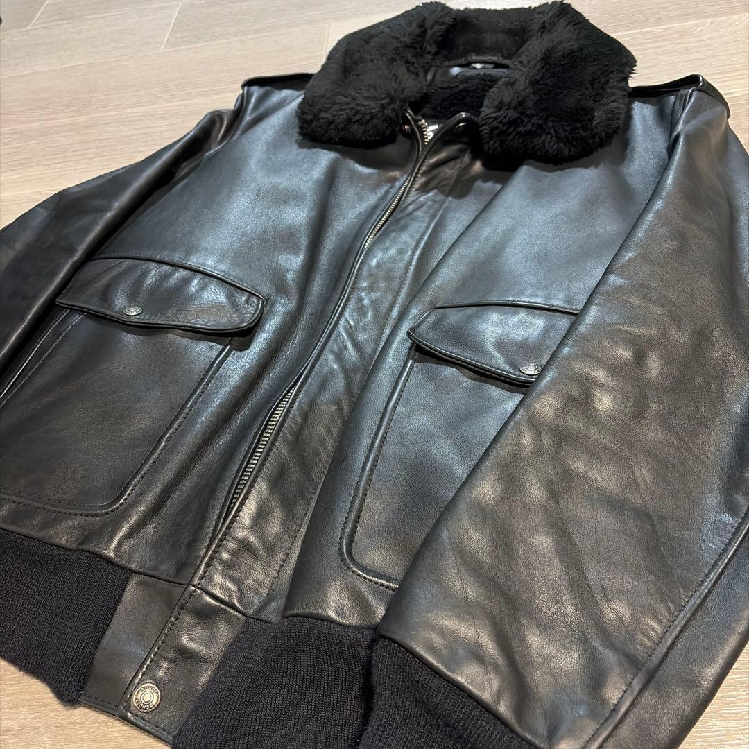 現行shott 42サイズ　フライトジャケット　G-1 本革　黒