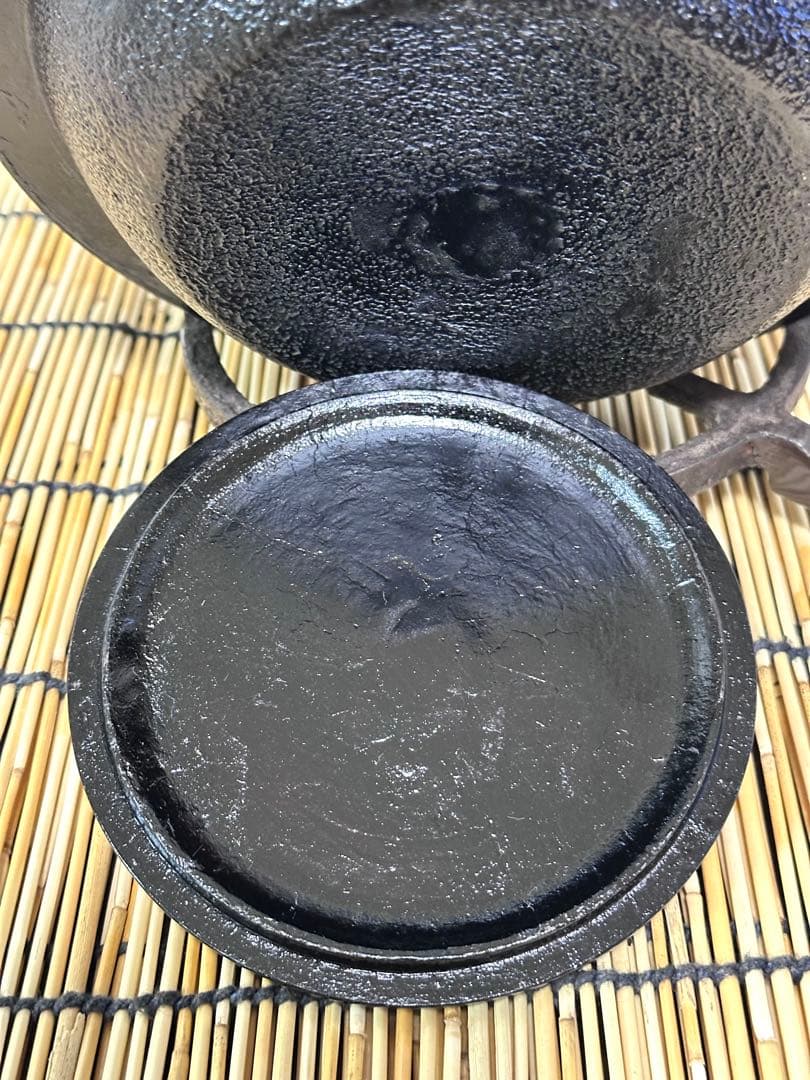 長期保管品　南部長寿堂造　１５型　アラレ　鉄瓶　南部鉄瓶　南部鉄器　調理器具