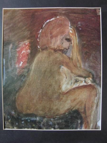 織田廣喜、【裸婦】、希少な額装用画集画、新品高級額 額装付、状態良好