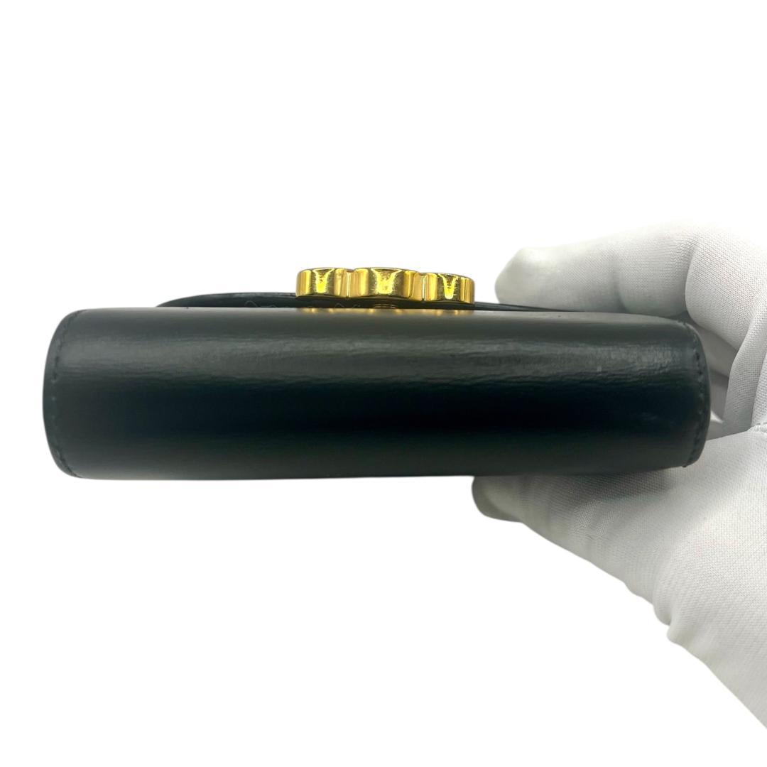 CELINE 3つ折り財布 フラップウォレット トリオンフ 黒