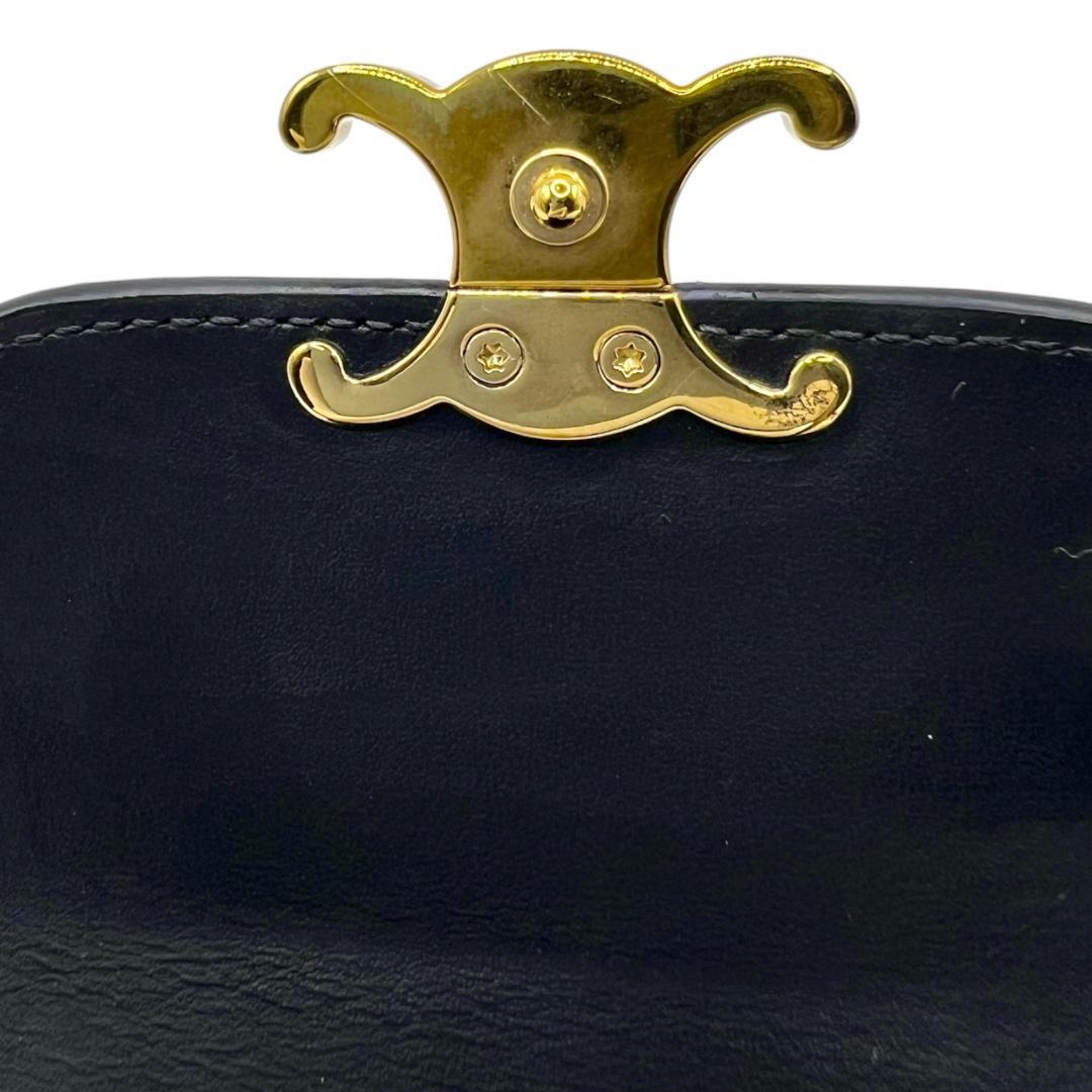 CELINE 3つ折り財布 フラップウォレット トリオンフ 黒