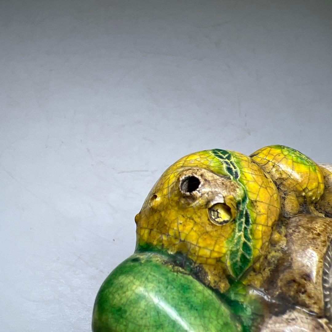 古代　中国　出来良　唐三彩水滴　幅約8㎝　東Y7-0522⭐︎2F