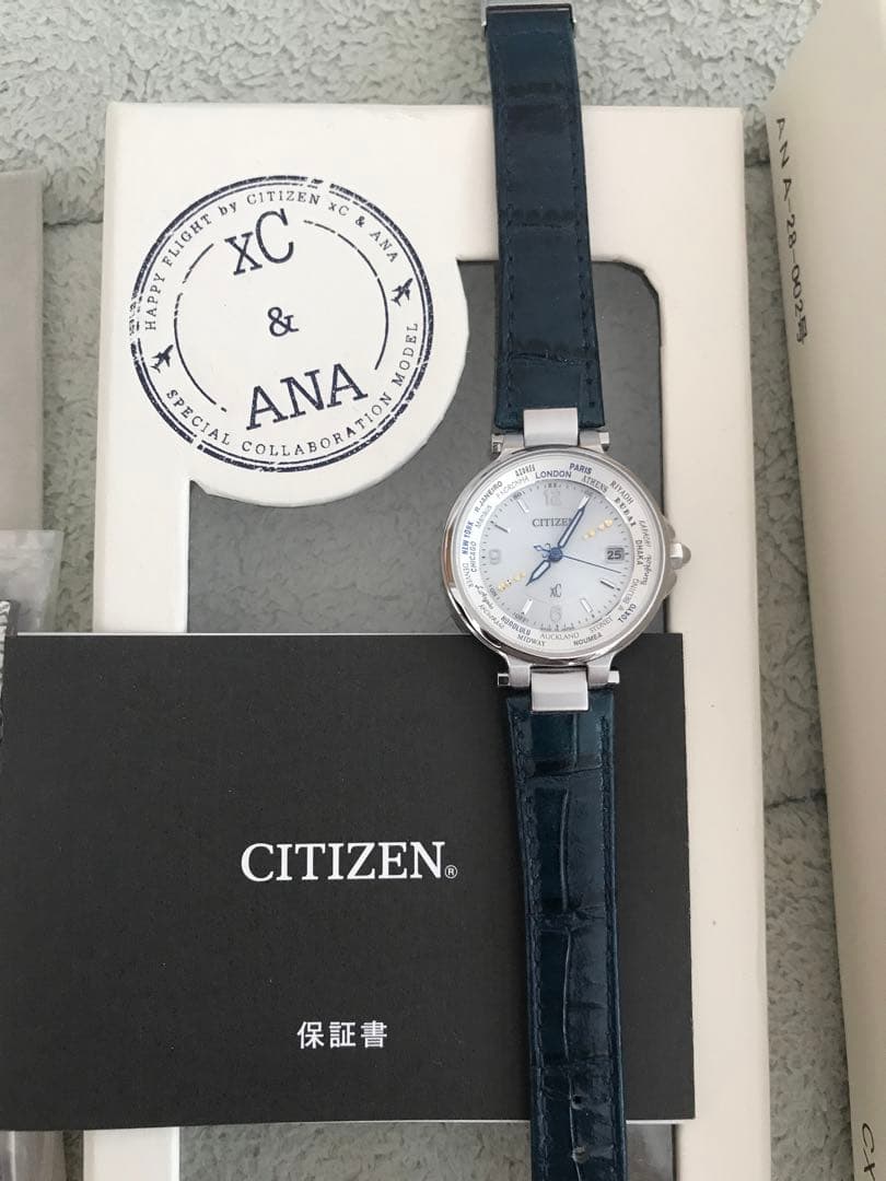 CITIZEN H240-T018220 腕時計 エコドライブ 純正レザーANA