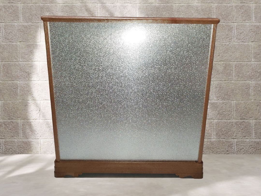 【豪華置物】扇子 吉祥 和風 風水 竹に末広 縁起物 インテリア ガラスケース