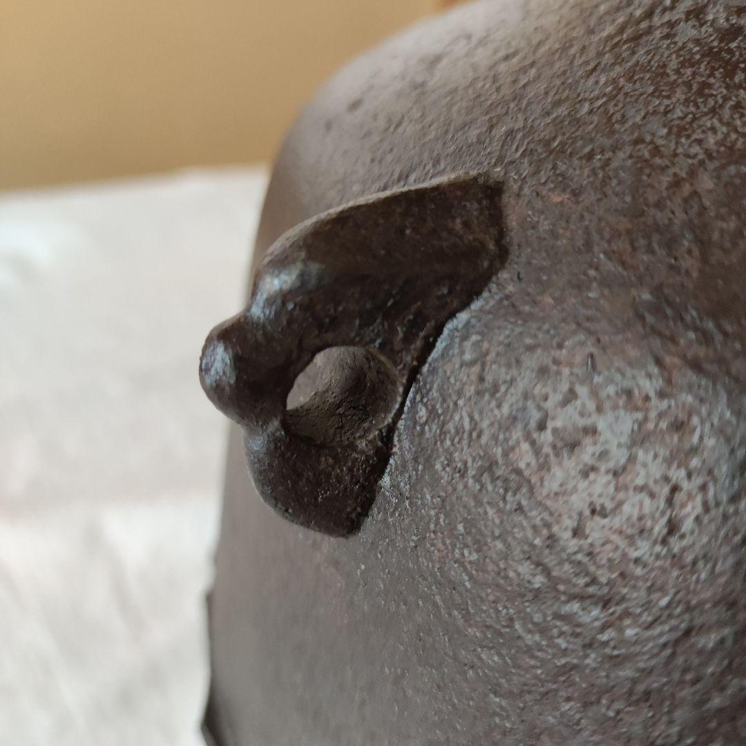 茶道具◆炉用和銑釜◆利休好阿弥陀堂釜◆菊池正直