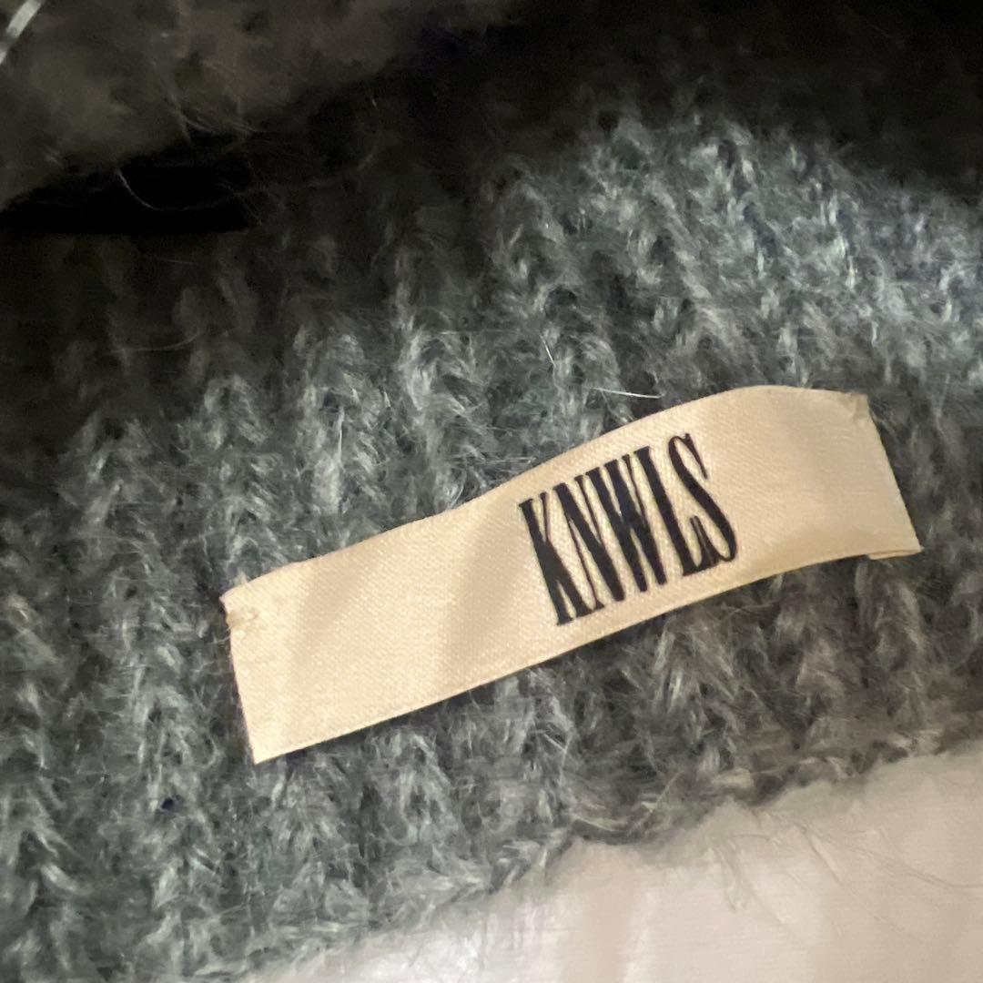 knwls グレー　猫耳ビーニー