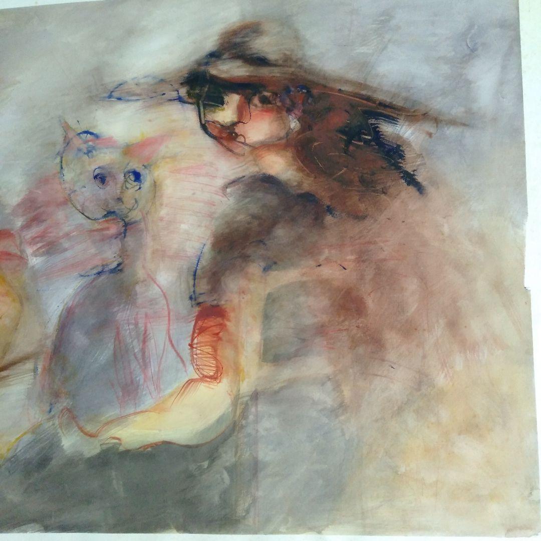 ロシア人作家の水彩画B　幻想的　抽象画　額無し