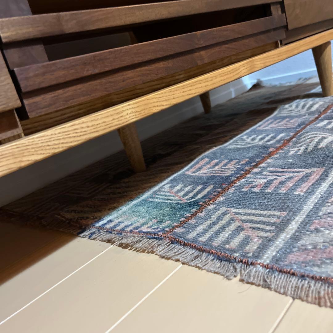 【美品】木製テレビボード モダンデザイン 125 北欧　無垢材