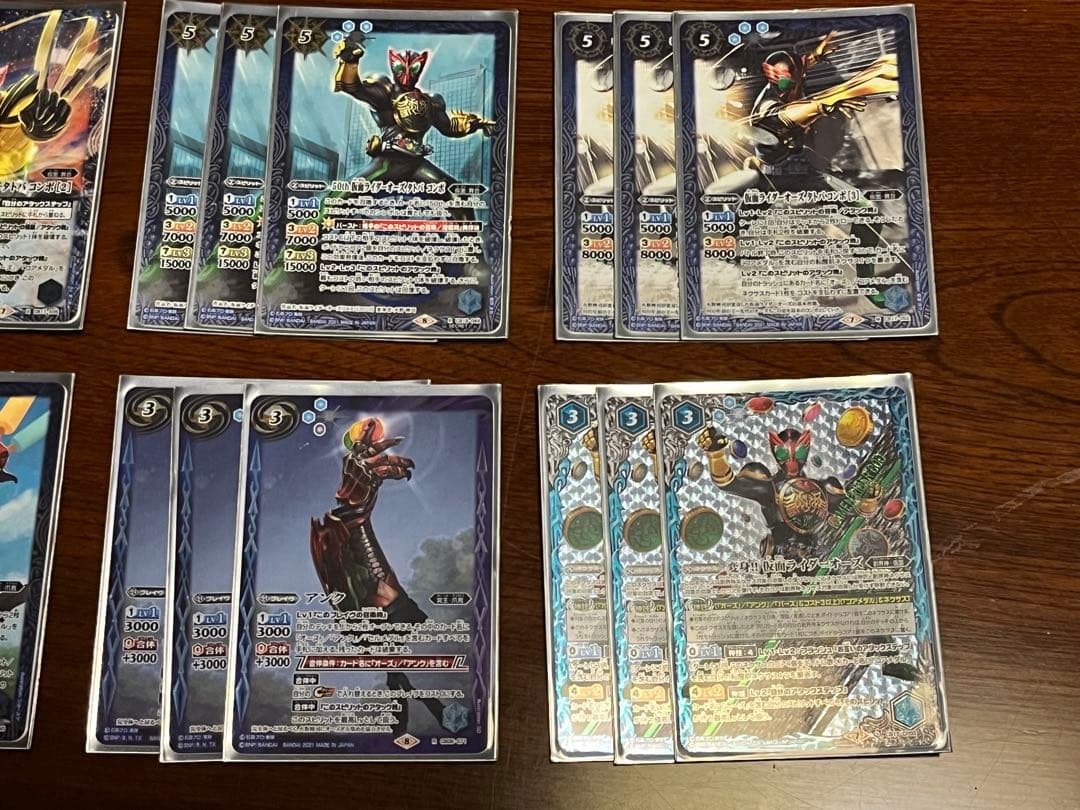 仮面ライダーオーズ　アンク　コアメダル　デッキ　スリーブ付き