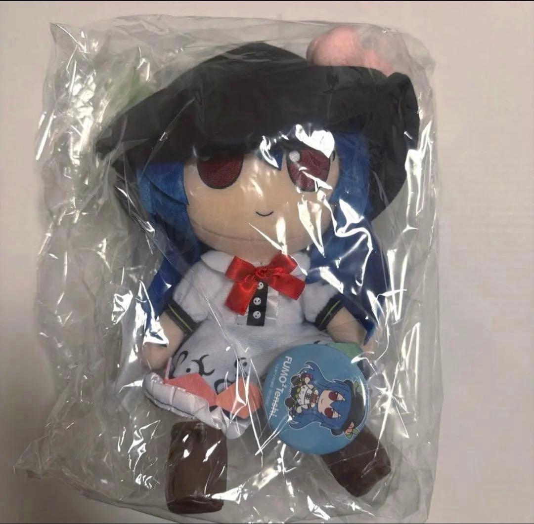 ★新品未開封 東方ぬいぐるみシリーズ44 比那名居天子ふもふもてんし 缶バッジ付