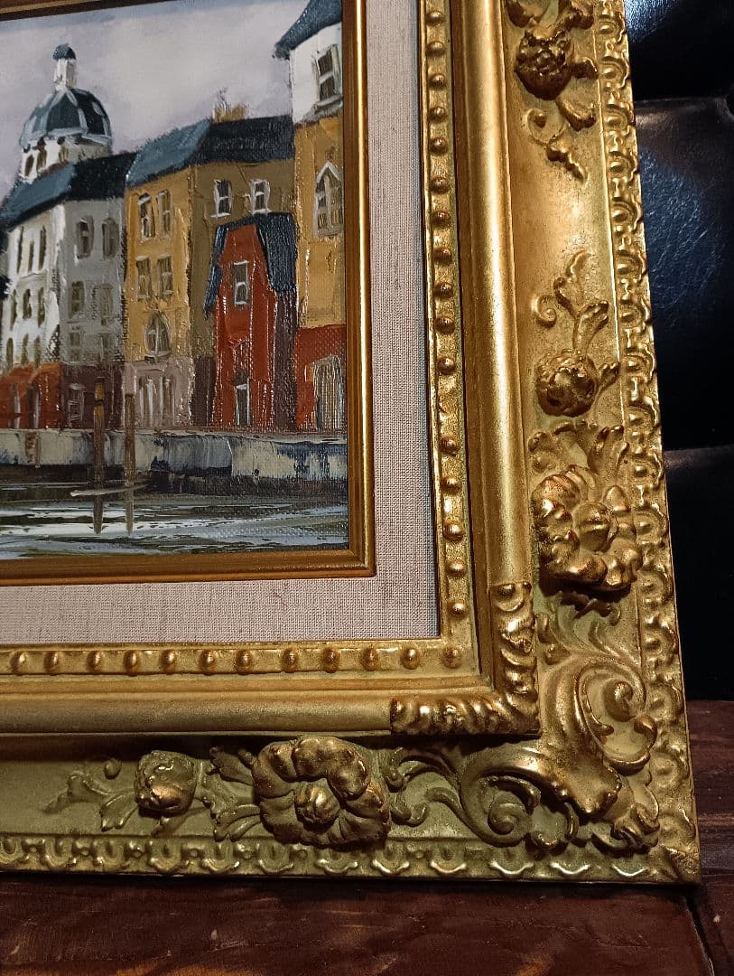 黒沢久 　ベニス　ベネチア　油彩 　サイン　イタリア　ゴールド　水の都　華芳