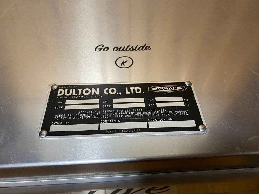 週末限定割引　希少　ダルトン　アルミコンテナ　Lサイズ　旧型　レザー　　コンボイ