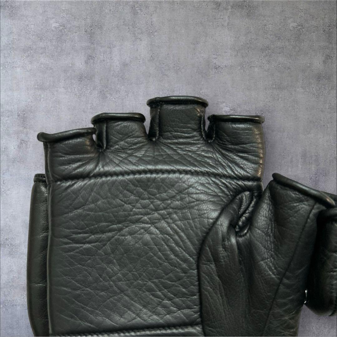 極美品　BURBERRYミトングローブ　オープンフィンガー　Mサイズ