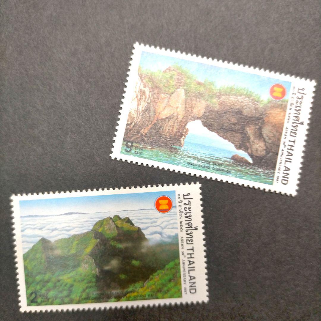 2548 外国切手 タイ 観光名所 風景 4種完 未使用