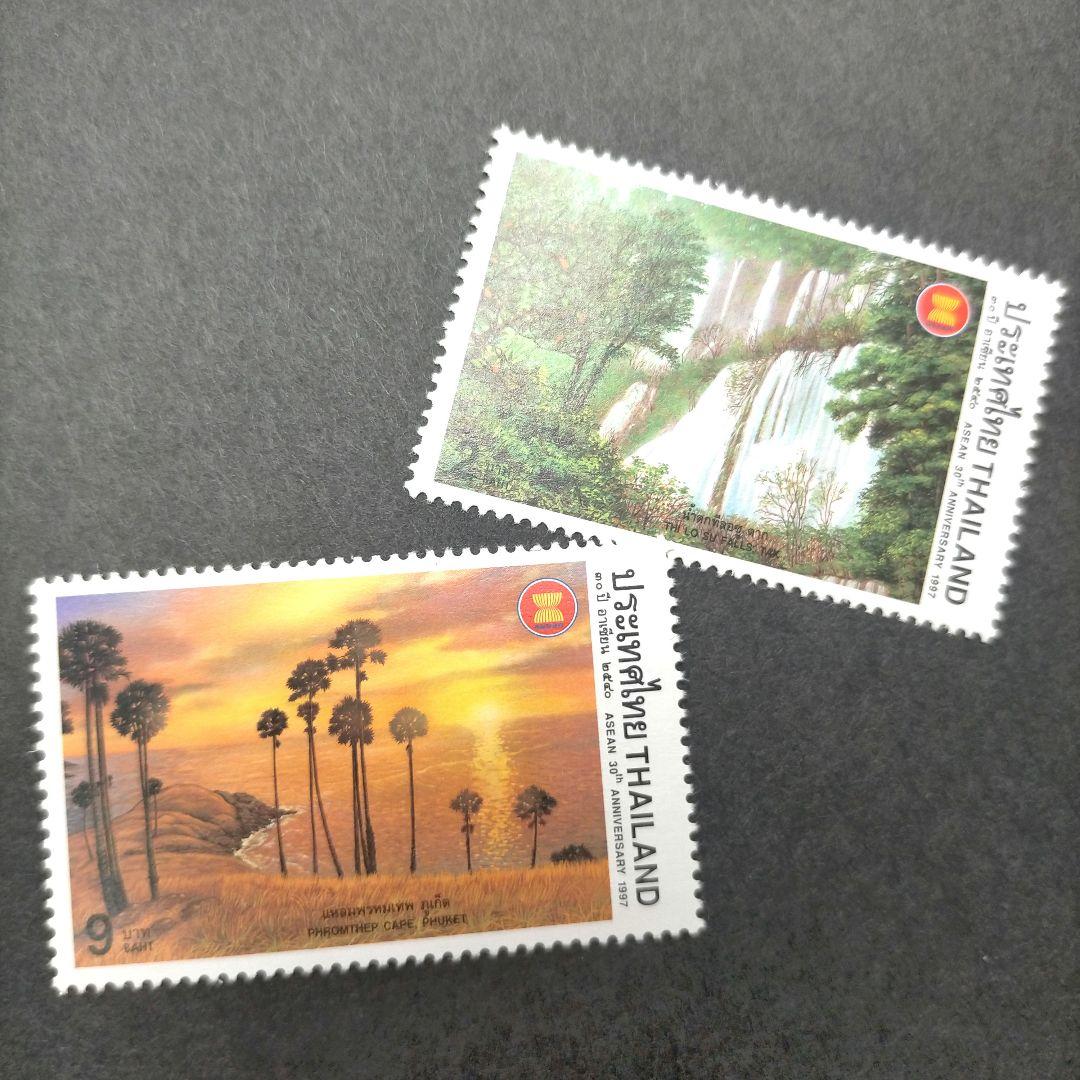 2548 外国切手 タイ 観光名所 風景 4種完 未使用