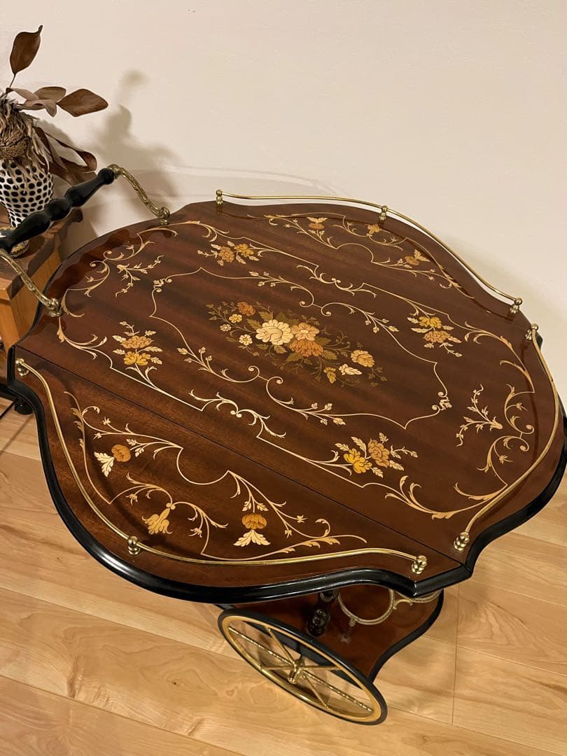 【最終価格】ヴィンテージ イタリア製　バタフライワゴン　ワイン６本収納