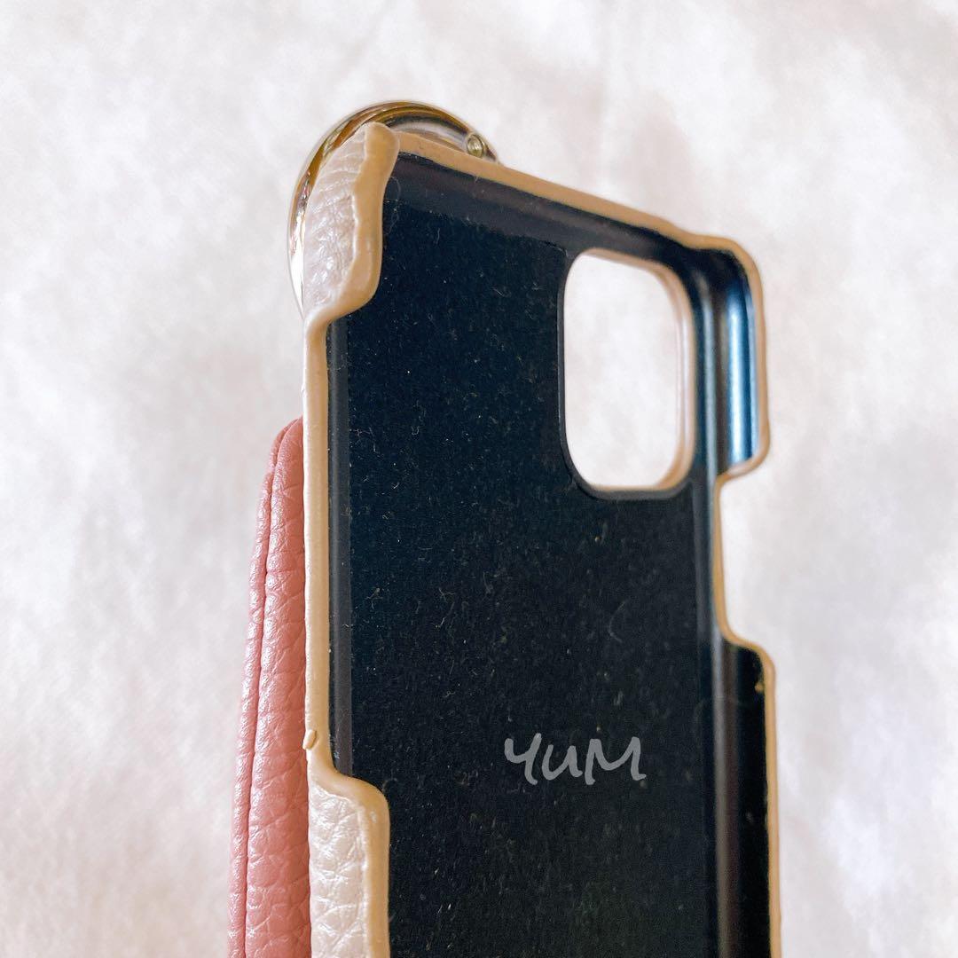 ajew iPhone11pro ケース beige pink カード収納ケース