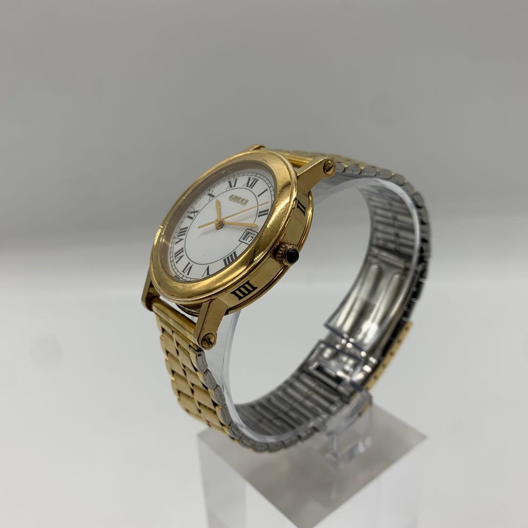 【稼働/希少】グッチ 腕時計 7200M ローマン デイト メンズ クォーツ