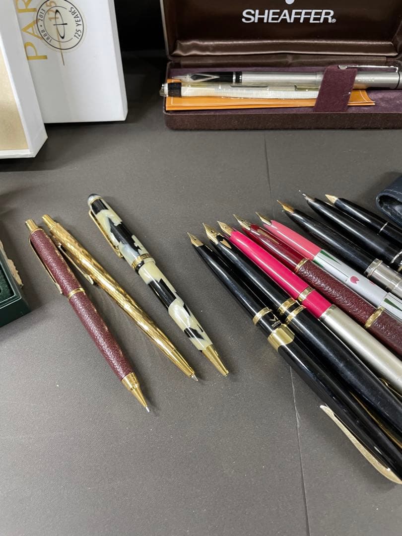 CROSS SHEAFFER 14K 18K万年筆ボールペンまとめ売り15本以上