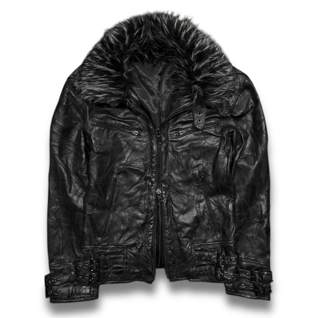 All The Way patchwork leather jacket 平成