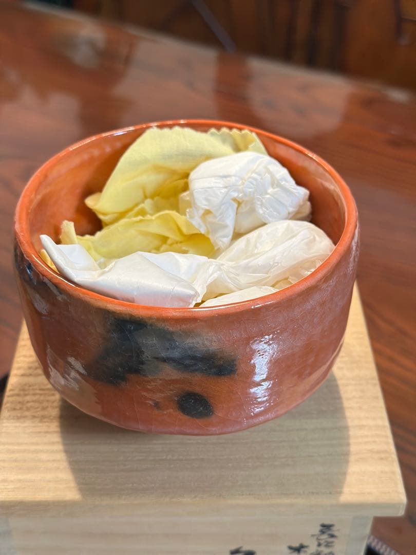 茶碗　『佐々木昭楽　赤茶碗』　昭楽窯　お茶道具　茶道　楽焼　工芸品　共箱