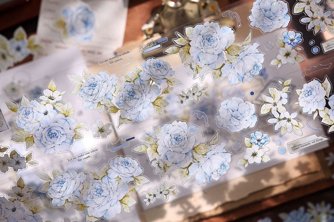 ⭐️SALE⭐️小白家文創《涧石蓝》海外マスキングテープ マステ 【2742】