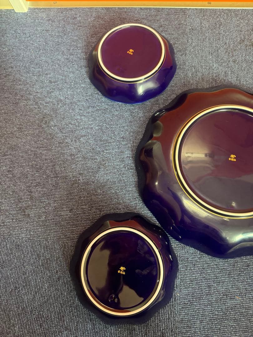 1773 香蘭社　胡蝶蘭　皿　5客　1大4小