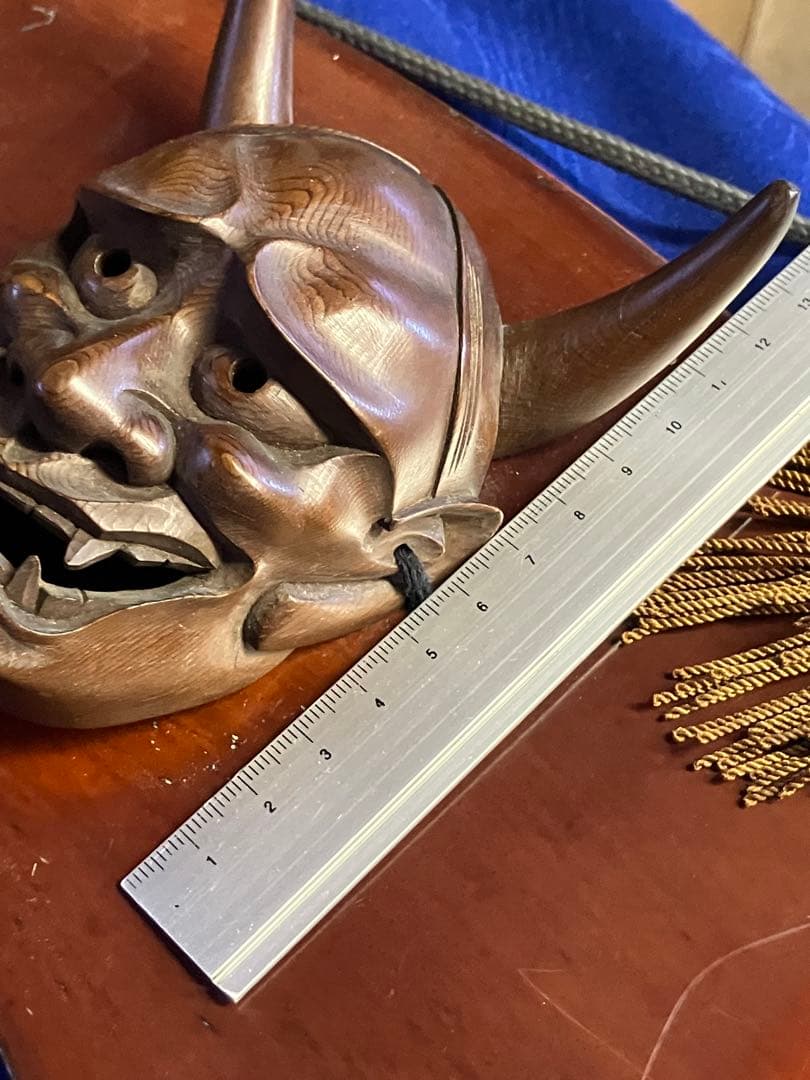 般若　木製 能面 鬼の顔　般若の壁掛け