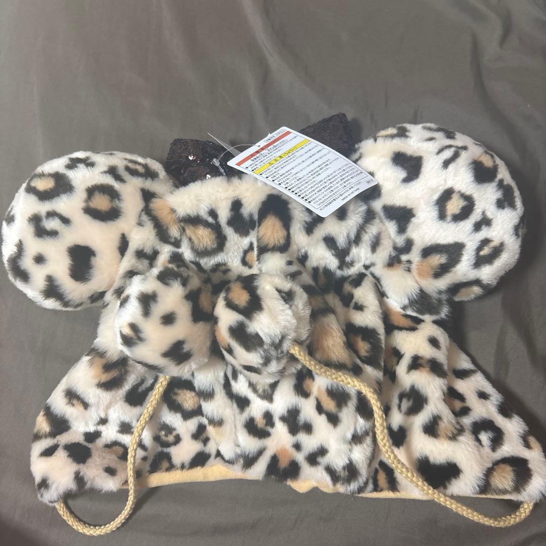 ミニーファンキャップヒョウ柄ブラウン