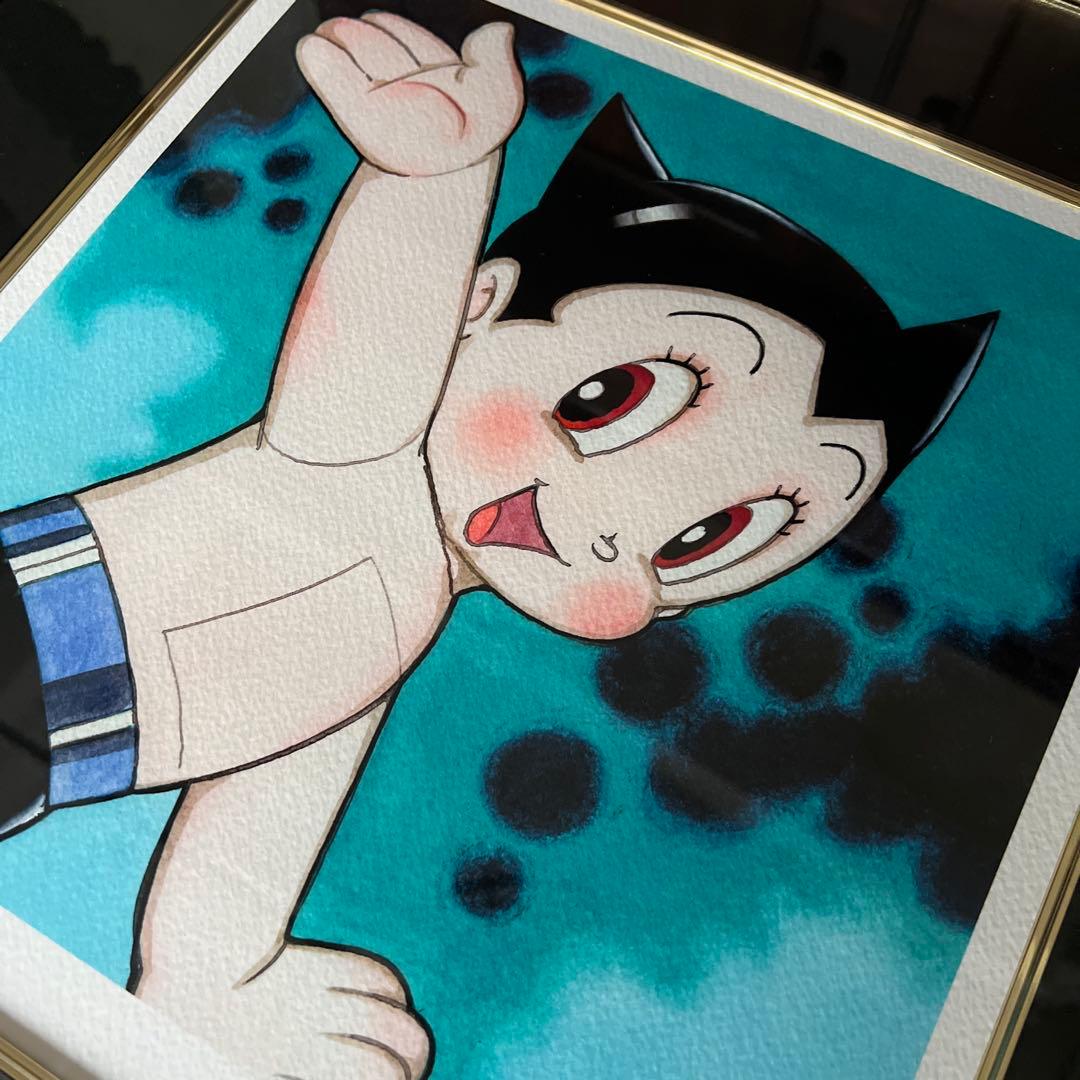 美品手塚治虫　アトム(スマイル) ピエゾグラフ紙仕様　版上サイン有り200部限定