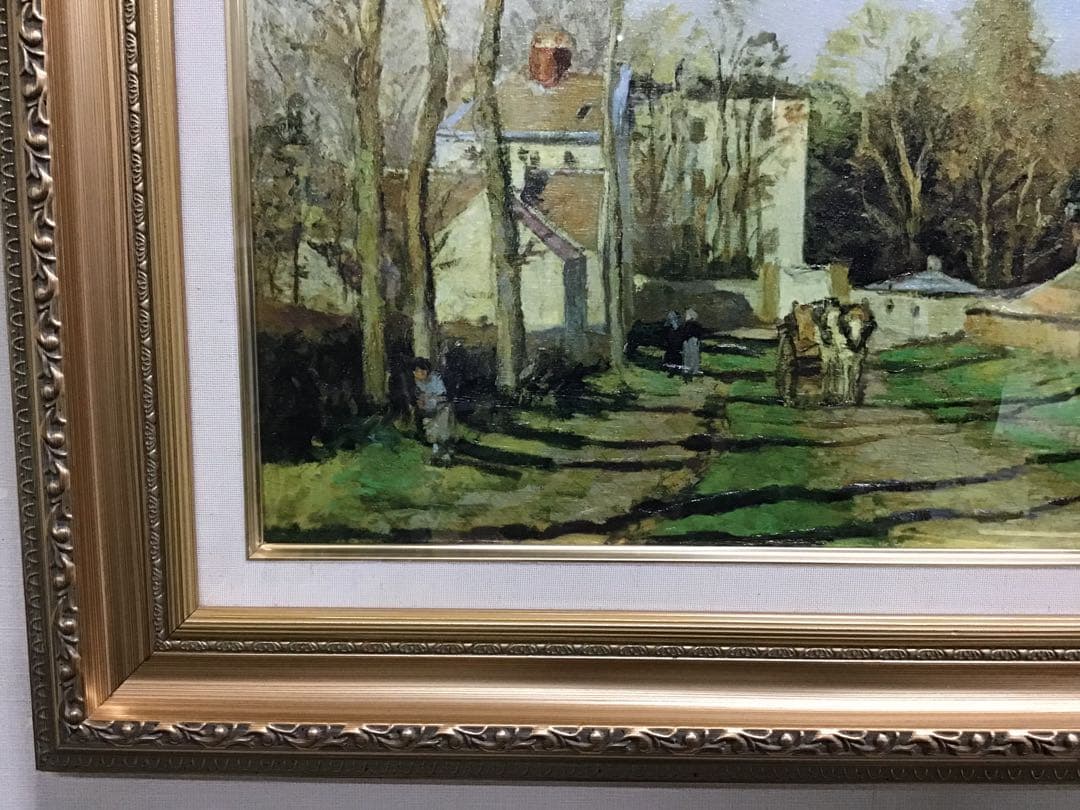 管44☆絵画☆カミーユ・ピサロ☆村の入り口☆複製画
