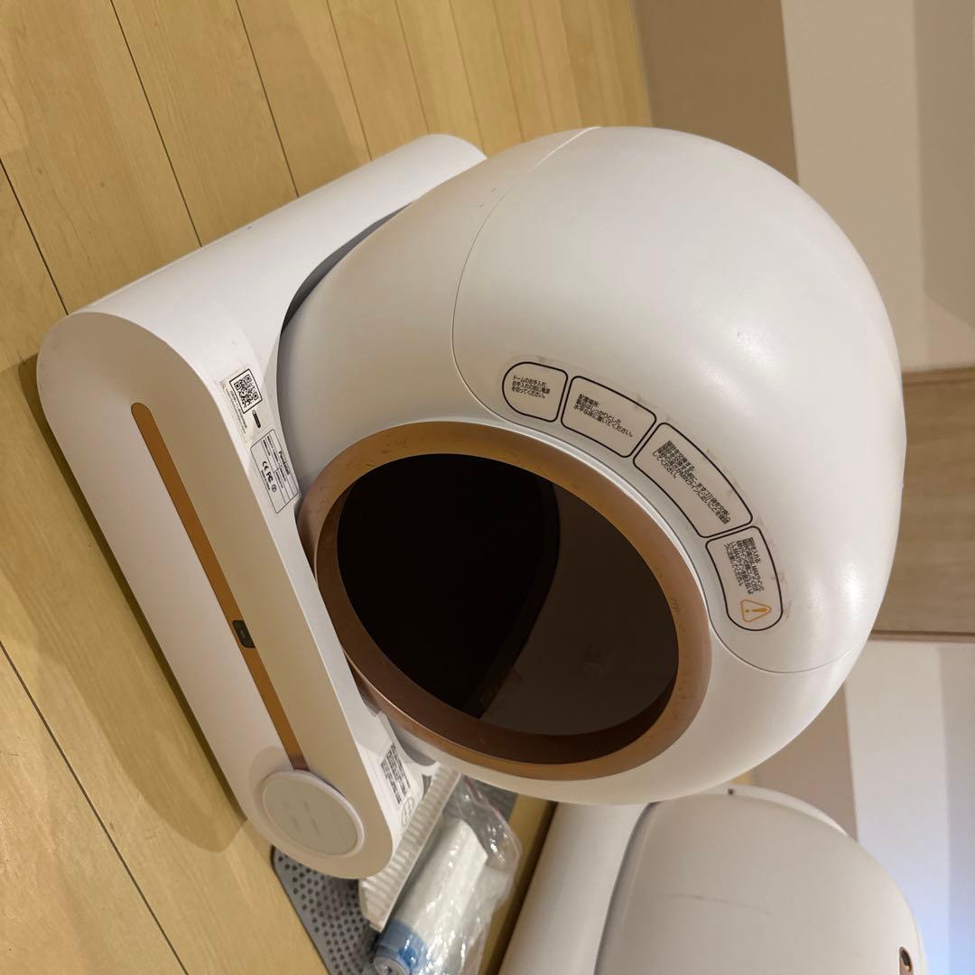 自動猫トイレ ホワイト 球体型　　説明書無し