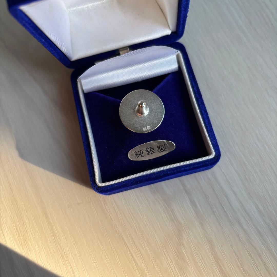 純銀製 円形 ケース付き