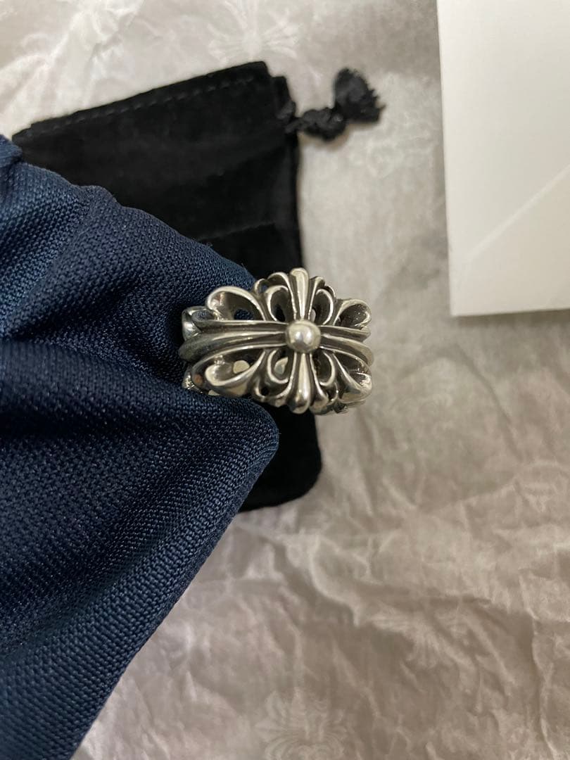 【新品未使用】ダブルフローラルクロスリング クロムハーツ