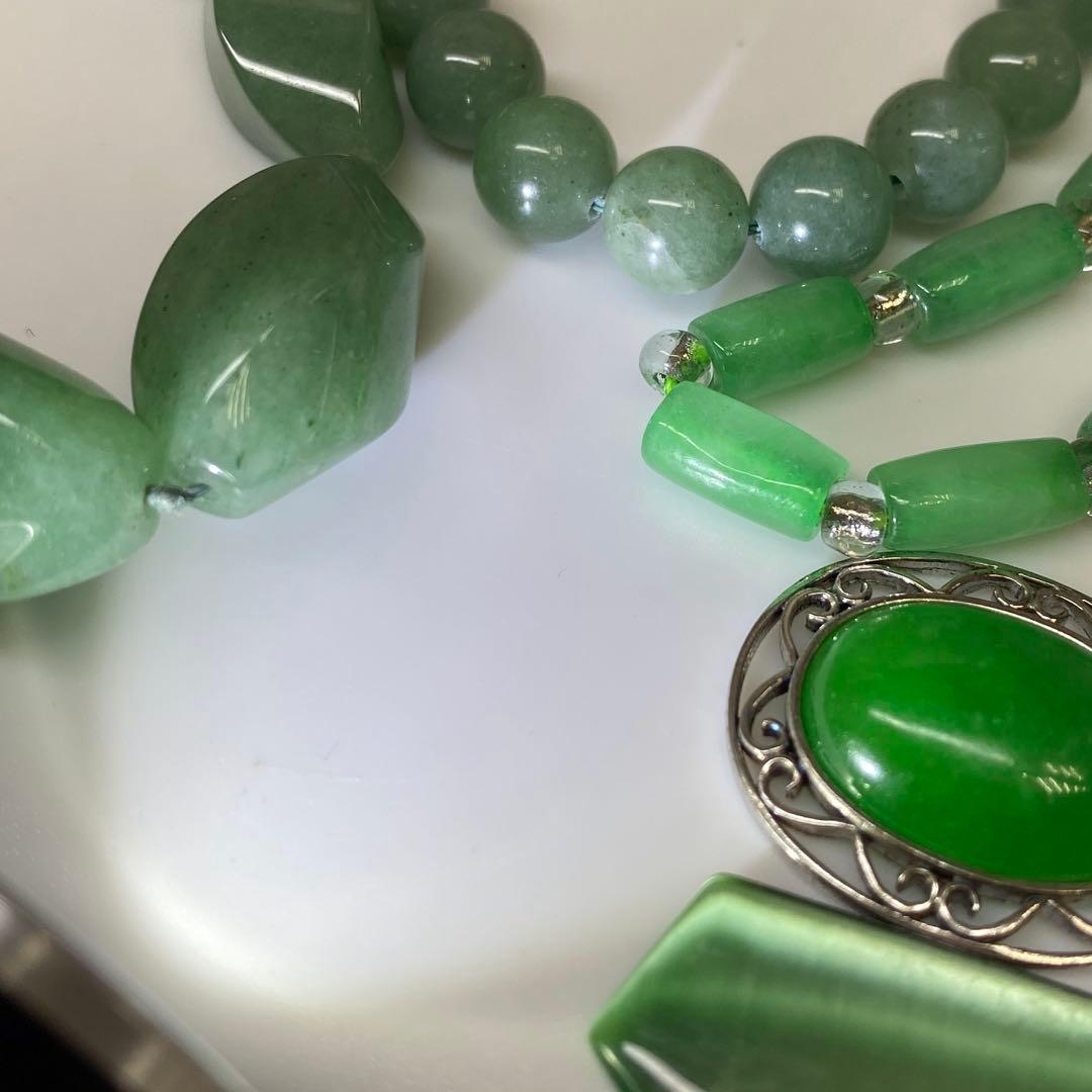 翡翠丸玉 ネックレス色々 302g 東キ7-1230ア㉟