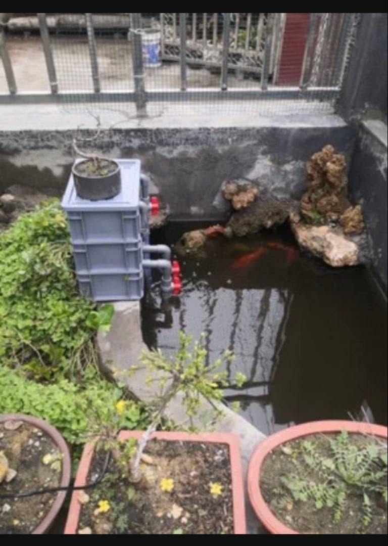 45w水中ポンプ付き万能濾過装置 池フィルター最高濾過装置(大自社製試しろ材付き