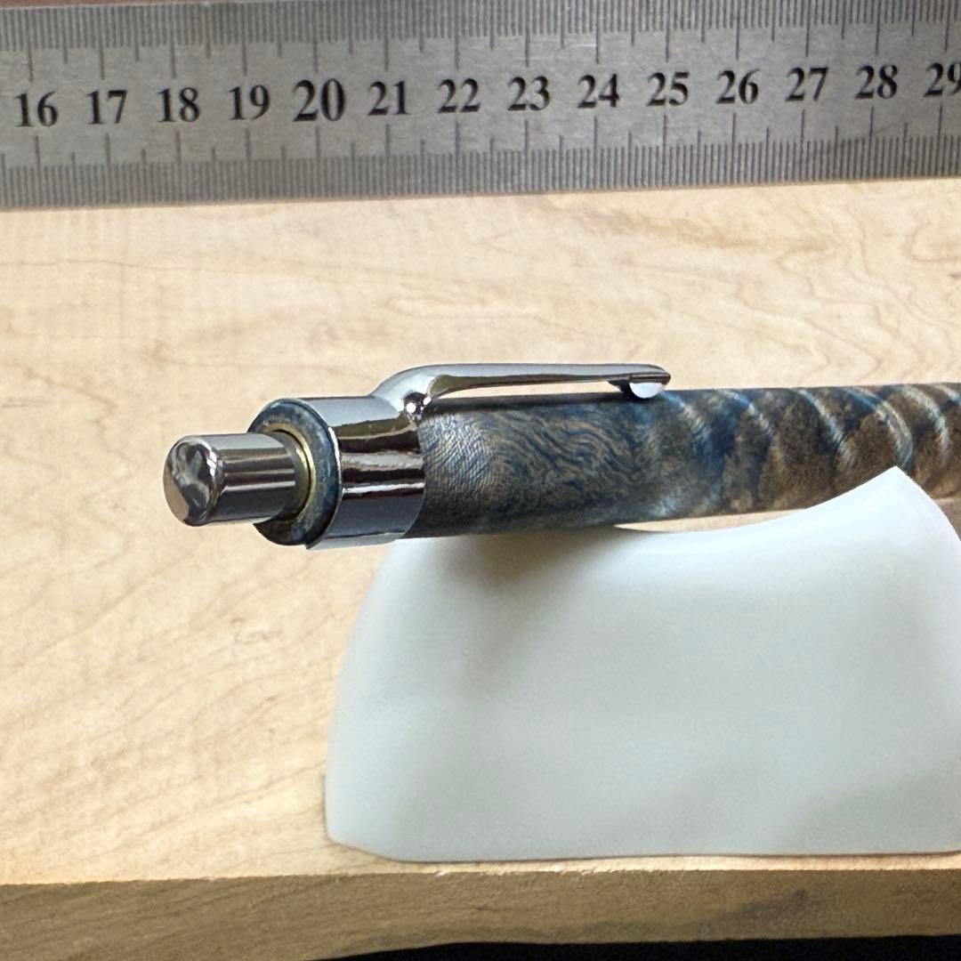 168栃トラ杢スタビ　木製シャーペン　最強低重心R② ステンレス