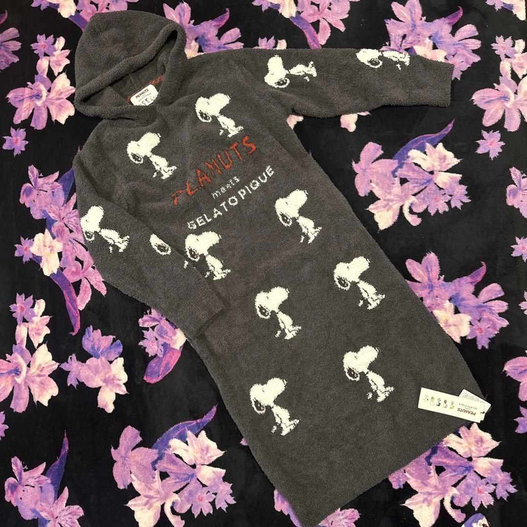 新品未使用 ジェラートピケ スヌーピー ルームウェア ワンピース