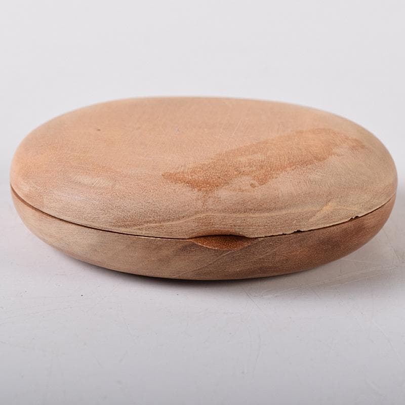 白檀製　釈迦如来・普賢菩薩・文殊菩薩刻　香合佛　仕覆付　共箱　V　R8423