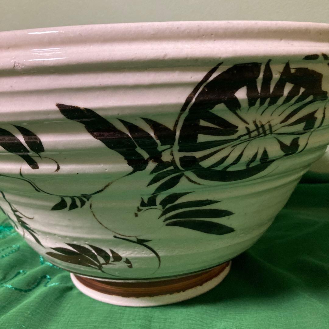 織部両手鉢　水盤　御手水　つくばい