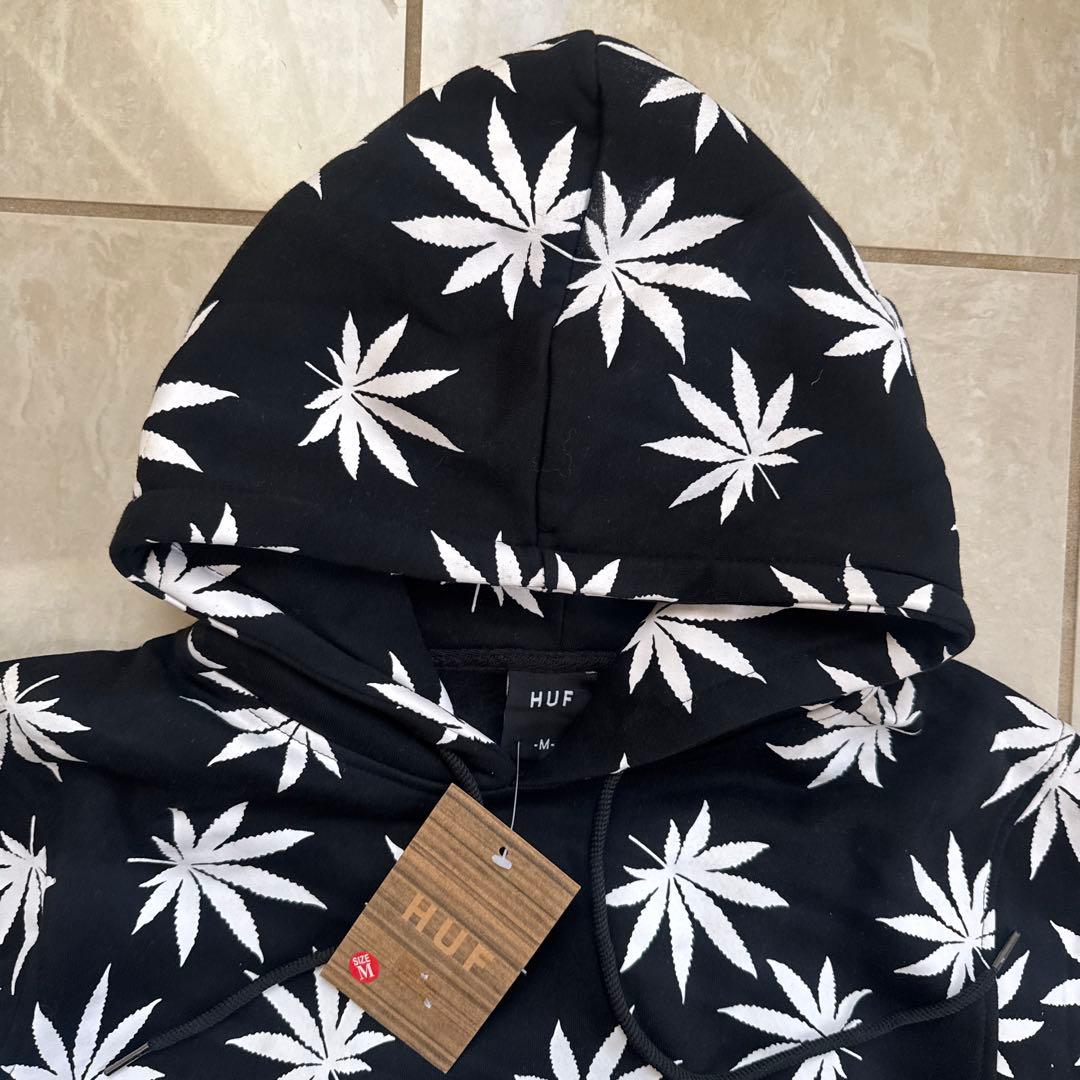 新品タグ付き HUF ハフパーカー長袖 LEAF PRINT HOODIE