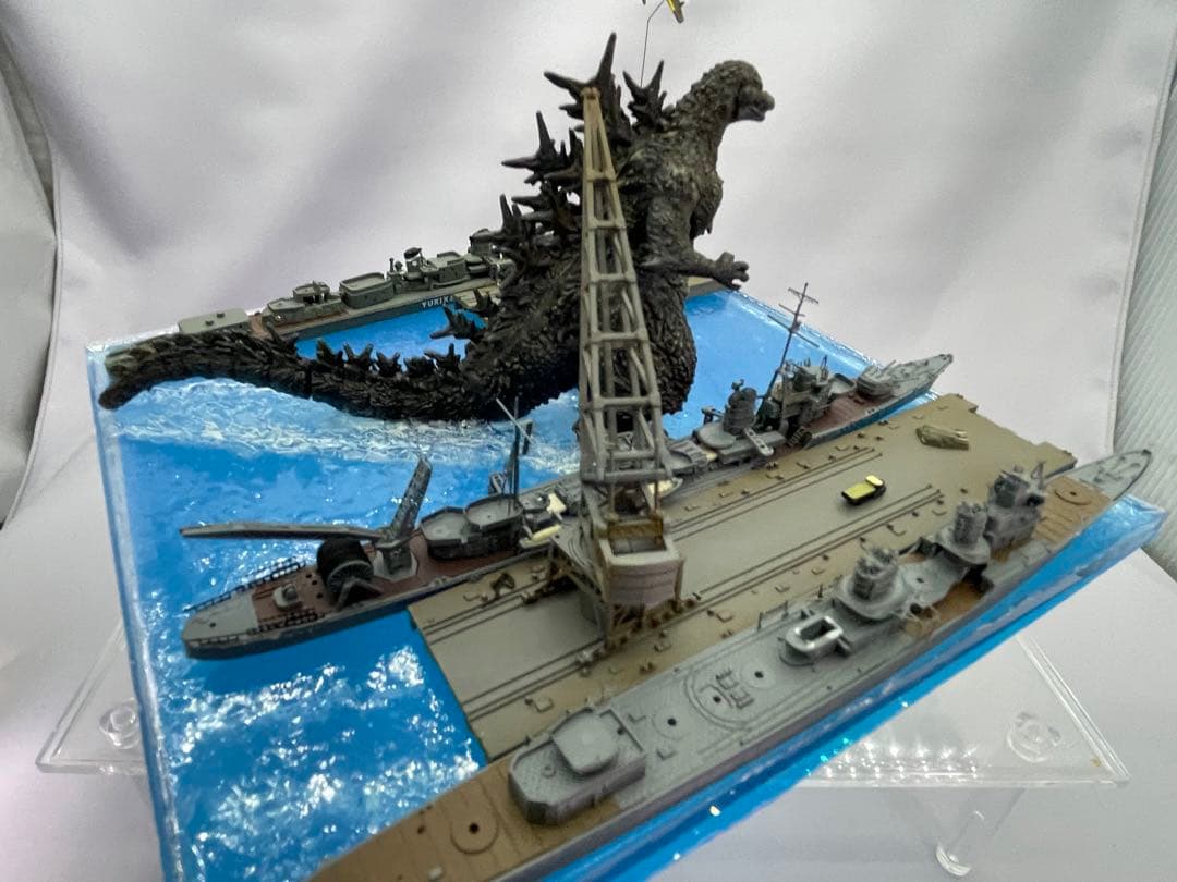 ゴジラマイナスワンジオラマ　逗子軍港上陸