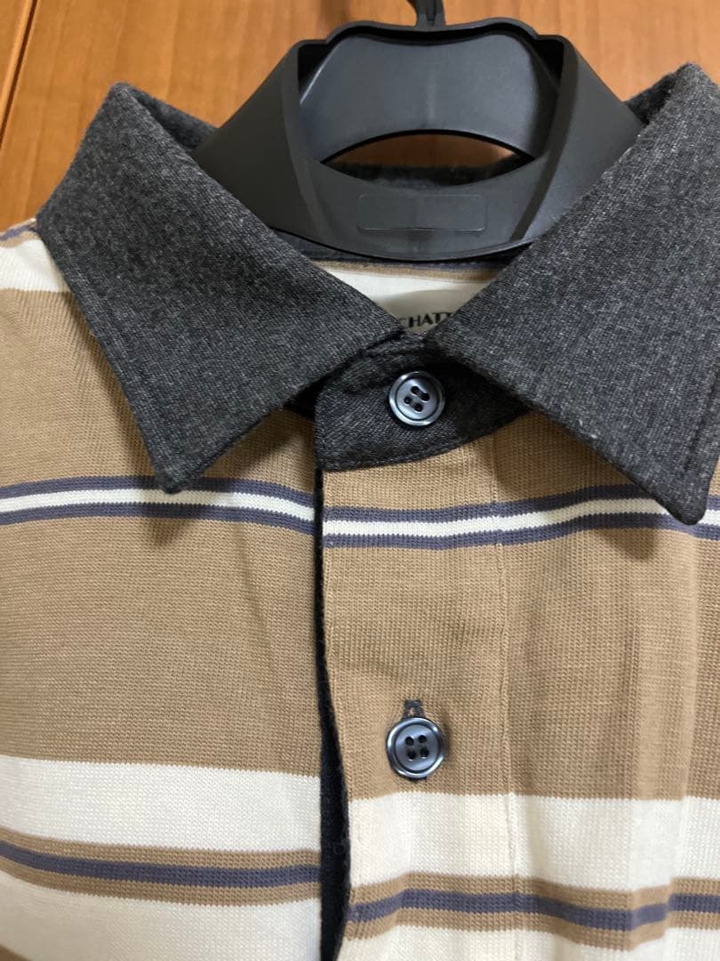 MACHATT マチャット　ボーダーラガーシャツ　ベージュ