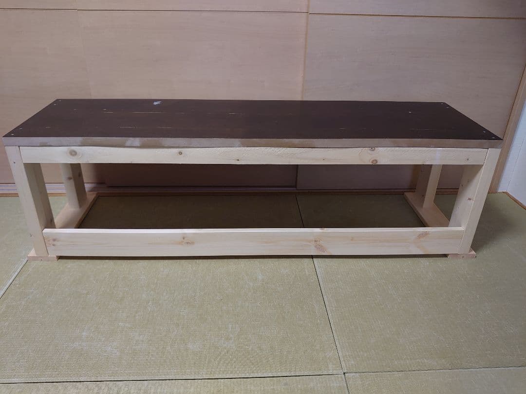 【其の26】中古テーブルを加工したパチスロ実機を置く台（２台用シンプルスタンド）