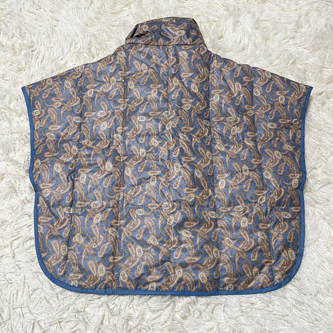 【えみ】セリーヌ ちゃんちゃんこ ダウンベスト ペイズリー 肩当て 西川