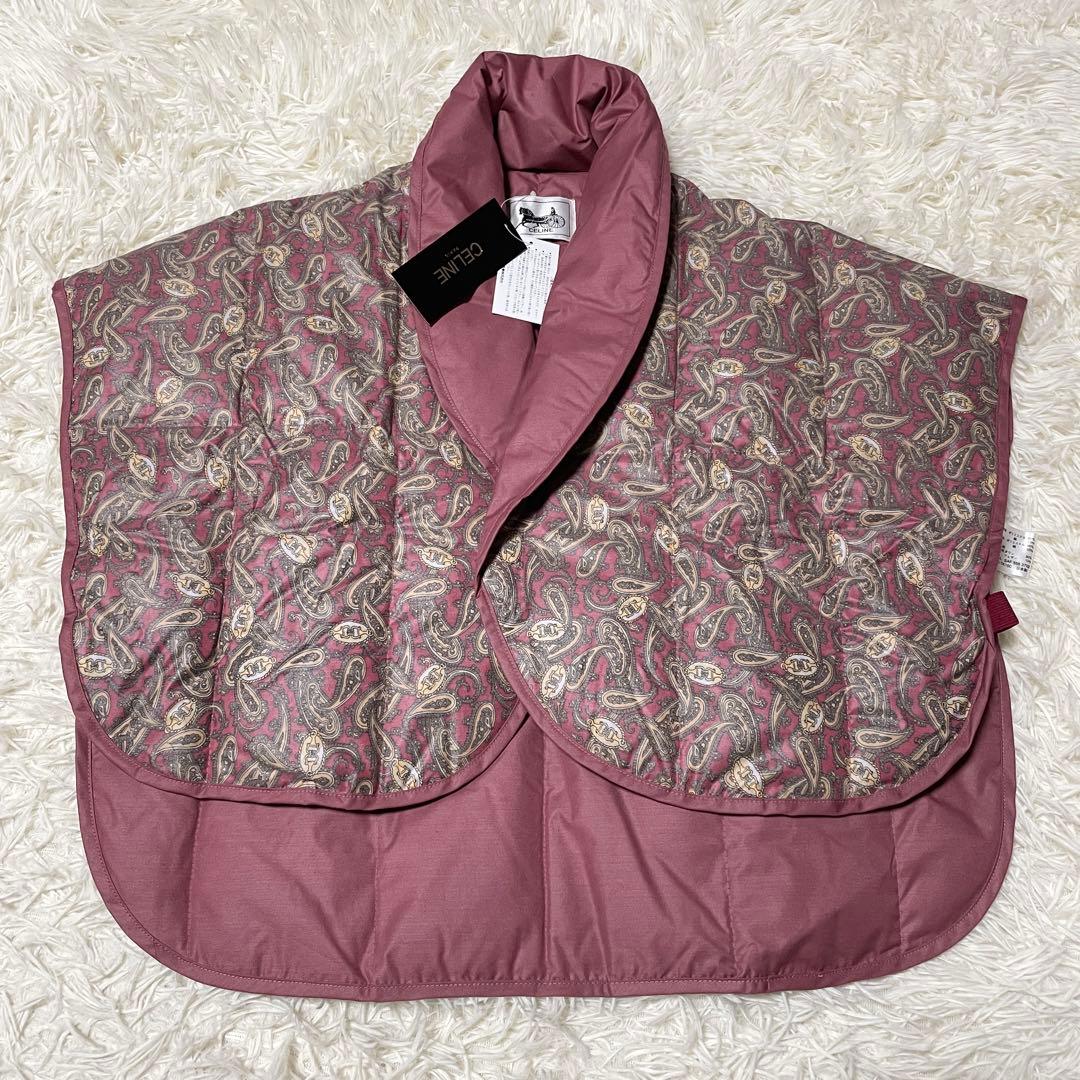 【えみ】セリーヌ ちゃんちゃんこ ダウンベスト ペイズリー 肩当て 西川