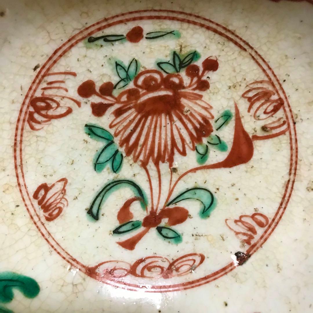 明代　呉須赤絵茶碗（鉢）　本物保証