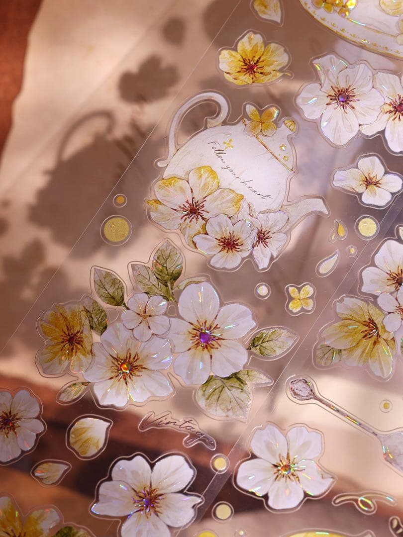 ⭐️SALE⭐️小白家文創《盏中花》海外マスキングテープ マステ 【2758】