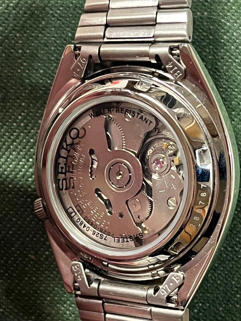 【未使用級】SEIKO セイコー セイコー5 SNXS75K1 自動巻 裏スケ