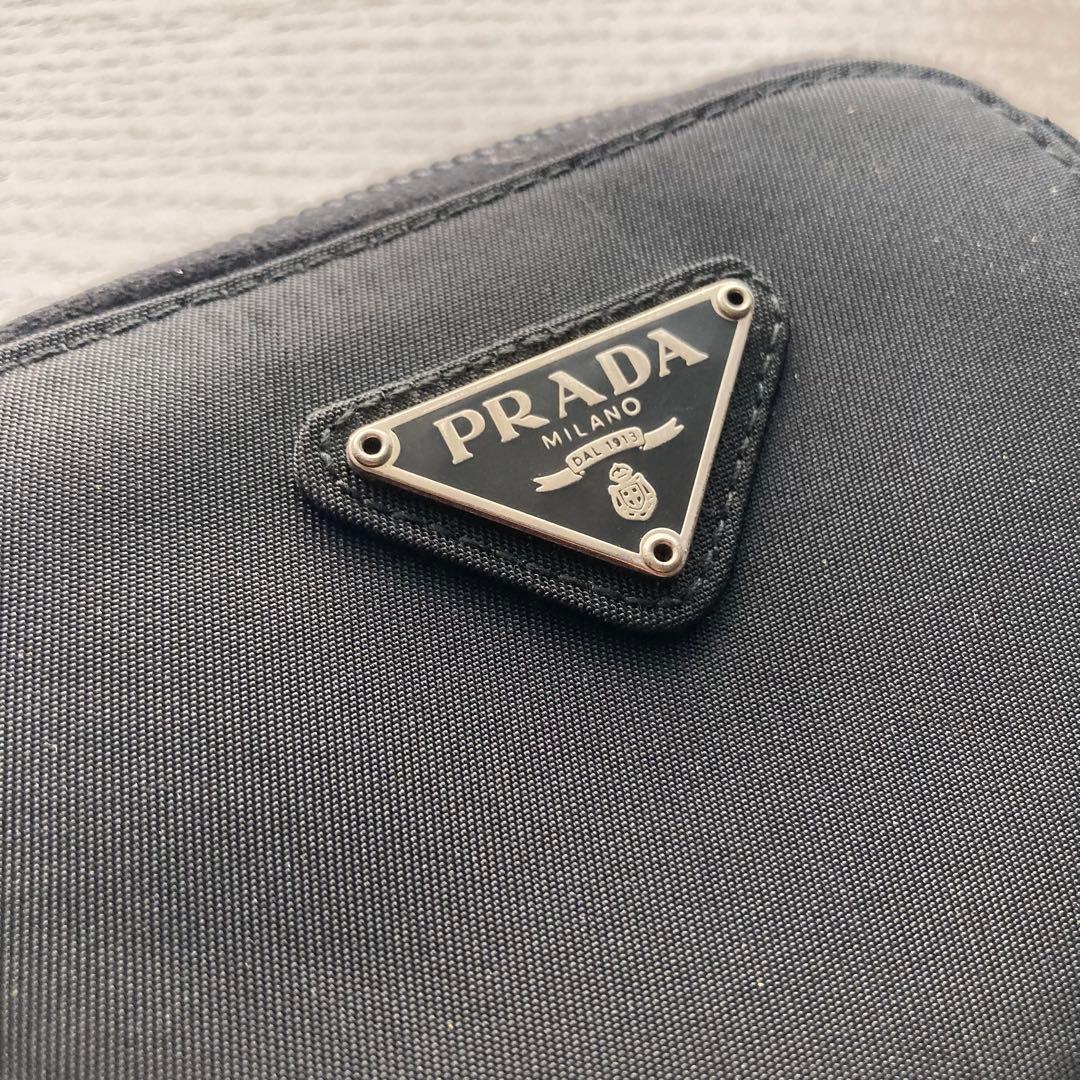 ＊Ｎ＊PRADA プラダ ナイロン ラウンドファスナー ケース